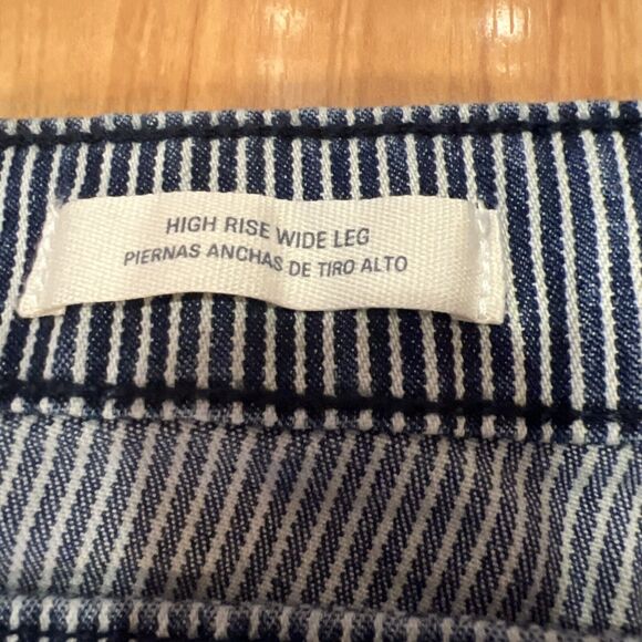 Universal Thread High Rise Wide Leg Jeans Blue Striped Women’s 30 NWT - Picture 6 of 9